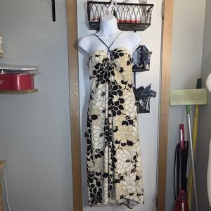BCBGMaxAzria Strapless Black and Cream Dress